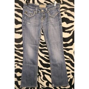 MEK Denim Bootcut‎ Jeans 28x34 Y2K Distressed Heavy Stitch Low Rise